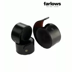 JP Shooting Essentials J.P Leather Fly Reel Case -Top Sea-Trout Tackle Sales pl113.1